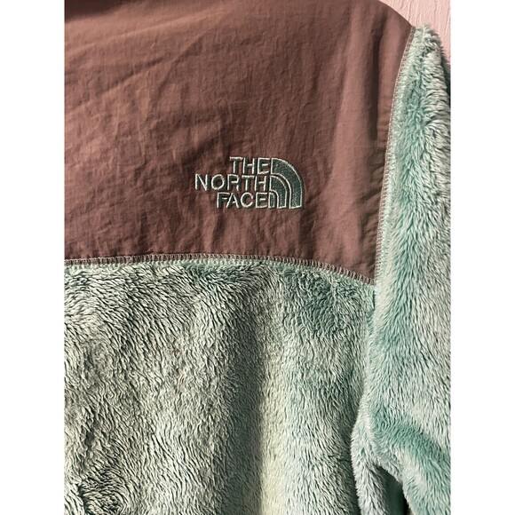 The North Face Denali Jacket Girls Size Large Green Polartec Solid Full Zip Warm - Picture 9 of 13